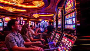 Ilustrasi game slot online dengan grafis cerah